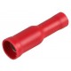 Fully Insulated Red 12 Amp 4 mm Female Bullet Crimp Terminal 